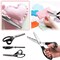 Fabric Pinking Shears Craft Scissors,Serrated Scalloped stainless Steel Handled Professional Sewing black Scissors, Scissors for Leather, Tailoring, Paper Crafts Hand shears etc. (Scalloped18mm)